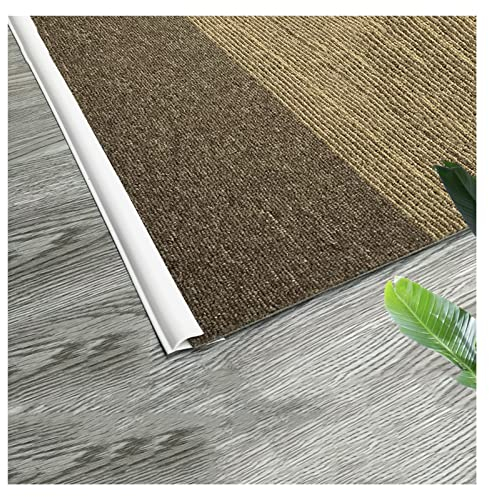Flexibler PVC-Teppichrandstreifen, Bodenübergangsstreifen aus Gummi, selbstklebend für Zierleisten mit Einer Teppichkantenhöhe von weniger als 6 mm (Farbe: Weiß, Größe: Länge 4 m/157 Zoll)