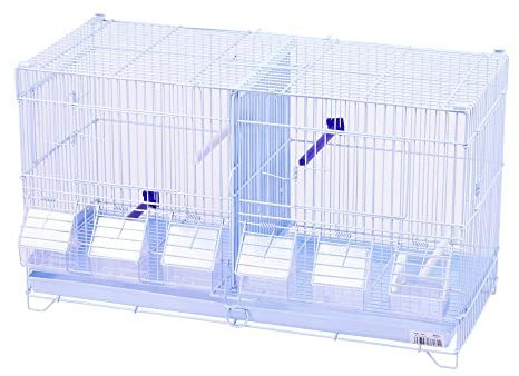 Jaula metálica para criar pájaros con comedero, 60 * 26 * 34cm - Color Aleatorio (305 M)