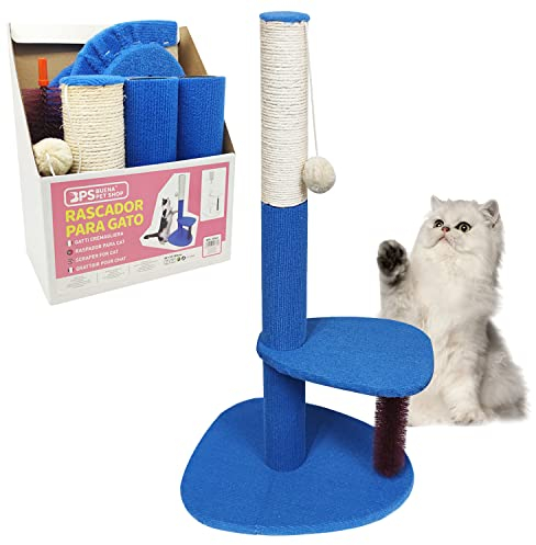 BPS Rascador Gato Juguete para Gatos con Juguete Bola Materiales Rugoso Accesorio Ideal para Afile Las Uñas BPS-10365