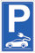 Pubblimania Parcheggio Ricarica Auto Elettriche | Cartello in Alluminio spessore 3 mm, per esterno/interno (Cm 30x40, Parcheggio ricarica Auto Elettriche Eu)