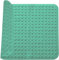 Tapis de Douche 48 x 48 cm, Tapis de Douche carré antidérapant, Tapis de Bain antidérapant, cintres et Trous de Drainage, Gris-Vert