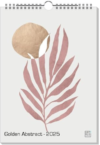 artboxONE Kalender 2026 Golden Abstract Wandkalender A4 2026 Abstrakt