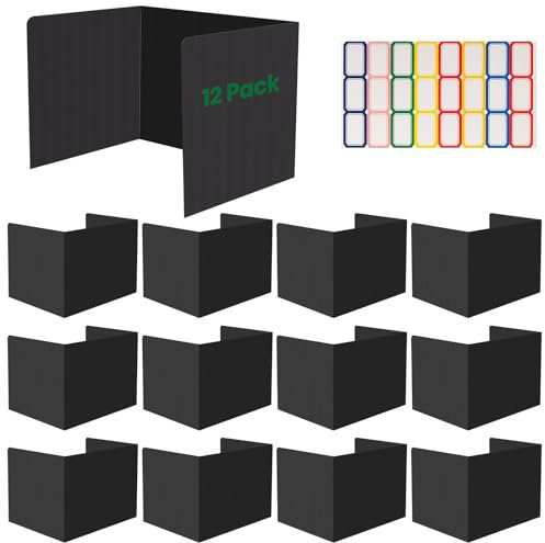 Ayuanb 12 Pack Trennwand Schreibtisch, 42 x 36 x 34,5 cm Lernbüro Schreibtisch Trennwand für Studenten, Sichtschutz Schreibtisch Trennwand, Sichtschutz Schule Lernbüro, Tisch Trennwand A5