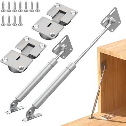 Pisman Bisagras plegables para puerta, bisagra oculta para puerta de armario de 90 grados con tapa plegable, bisagra de retención de eje de giro de página, bisagras ajustables (2, blanco)