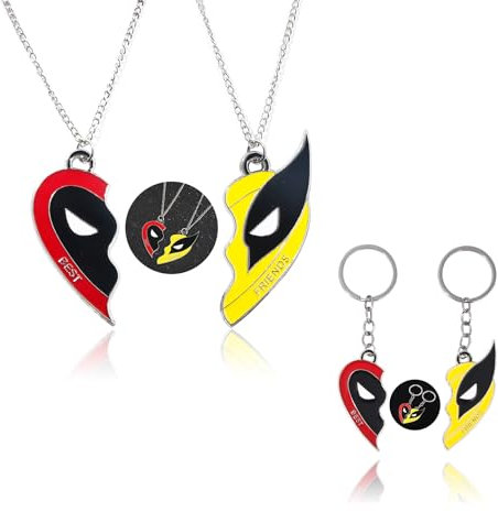 GUTERTOP 4 Stück Dead Figur Maske Modell Zubehör, Superhero Dead Heroes Keychains Metal Anime Cosplay Cartoon Für Männer