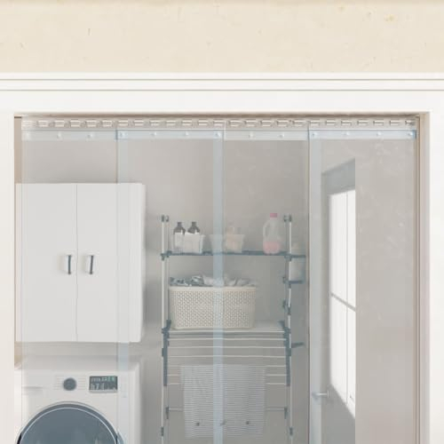 Iiaky Klemmleisten 4 STK. Silbern 28 cm Edelstahl Stallvorhang Pferd Lamellenvorhang Drehbare Lamellen