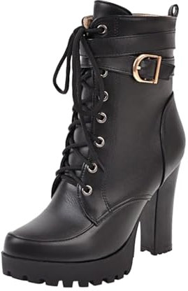 ofertas del Giorno Stivaletti Donna Tacco Stivaletto Donna Estivo con Zeppa Interna Texani Donna Estivi Stivali Donna Pelle Biker Texani Beige Stivaletti Donna Neri con Plateau