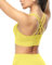 icyzone Damen Sport BH Starker Halt Gepolstert Training Yoga Top Fitness Gym BH (S, Yellow)