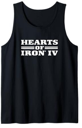Hearts of Iron IV logo white Strategy Game Tank Top