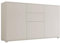 Mirjan24 Kommode mit 2 Schubladen Gesita K3D2SZ 141 Diele, Flur, Highboard, Mehrzweckschrank, Sideboard mit 3 Türen und 2 Schubladen, Wohnzimmer, Push to Open (Cashmere)