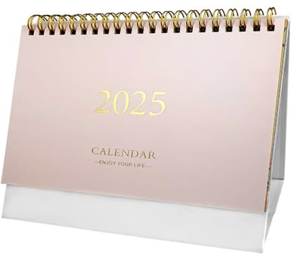 Tischkalender 2025, Tischkalender 2025 Wrendale Kalender 2025 Akademischer Kalender für Schule, Büro, Zuhause, Schreibtisch (Pink)