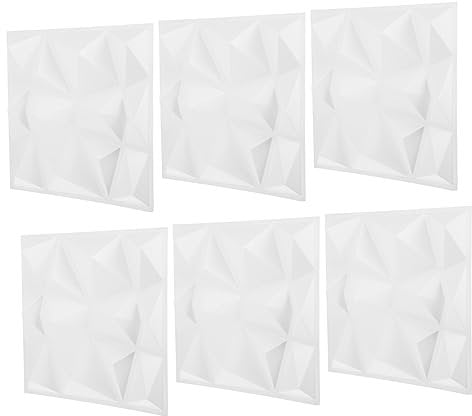 jojofuny 6stücke Pvc Wandpaneele in Matter Optik Weiß Wanddekor Für Wohnzimmer Büro Hintergrund Wandverkleidung Leicht Montierbar Vielseitig Nutzbar
