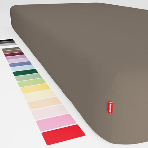 Schuette® Spannbettlaken • 200x200 cm • Wow! Kollektion: Mocha Mia! (Cappuccino) • 100% Superfluff Baumwolle, Blickdicht, Faltenfrei • mit Rundumgummi • Matratzenhöhe bis 35 cm