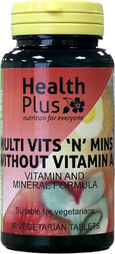 Health Plus Multi Vits 'n' Mins Without Vitamin A : One-A-Day multivitamin : 90 Tablets, in a Planet-Friendly 99% Recycled Pot
