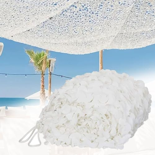 Tarnnetz Weiß, Sonnenschutz Camouflage Netz, 3x5m Militär Schattierungsnetz Abdeckung, für Camping,Jagd,Partydekoration,Garten Pergola