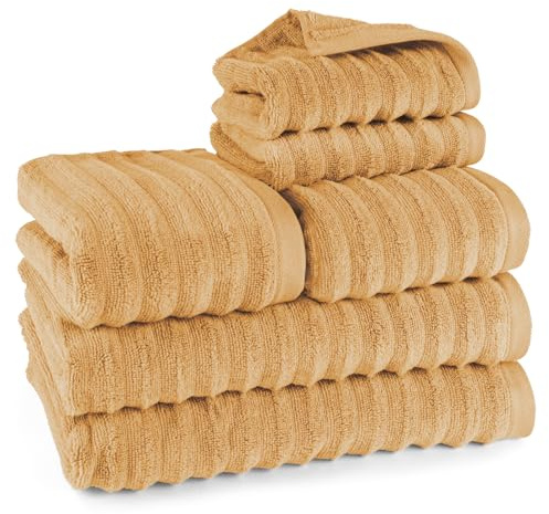 Pure Label Handtücher Set 6-TLG 2x70x140 2x50x100 2x30x50 Safran | Weich, saugstark und pflegeleicht – für ein angenehmes Gefühl jeden Tag