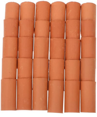 Kleiner Dach Ziegel Fliese 30stücke aus Ton für Modellbau Winter Feier | Realistische Optik, 3,2x1,5x0,7cm Format, für Puppenhaus und Architekturmodelle Weihnachten Geschenkideen