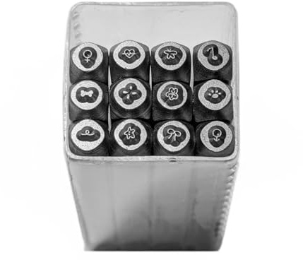 12 cinceles de textura de joyería para trabajos detallados de metal, práctica herramienta de tallado, kits de grabado profesional de joyería, martillo de textura para joyas