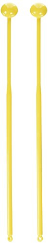 FUZEAU - 8846 - Paire de mailloches ou baguettes pour Carillon pianot' rouge - En plastique jaune - L. 30 cm