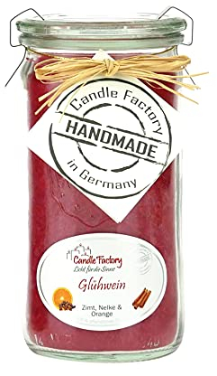 Candle Factory Kerze Mini Jumbo rubin Glühwein Duft 307039