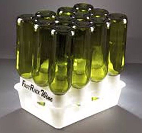 FASTFERMENT FRWT1 1 Flaschenständer und 1 Abtropfschale Reinigung der Bierflaschen, Trocknen und Desinfizieren, Lebensmittelechtes BPA-freies HDPE, Weiß