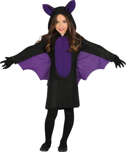 FIESTAS GUIRCA Fledermaus-Kostüm für Kinder Halloween schwarz-violett