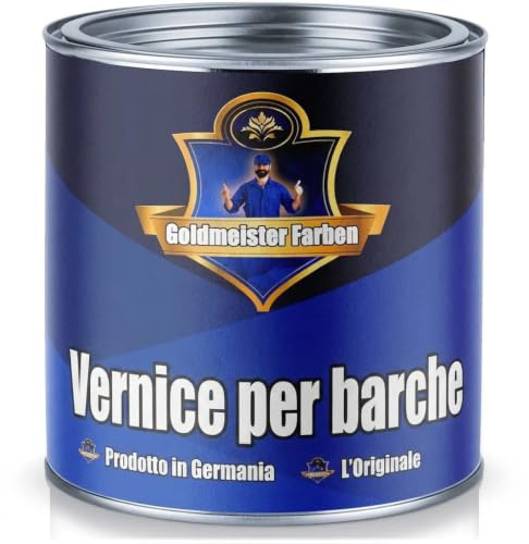Goldmeister, vernice per yacht, barche, per legno e metallo (etichetta in lingua italiana non garantita), Bianco