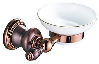 VHVCX Orb Alle Copper Rose Gold Brown Bronze Soap Net, Bad Hardware-Anhänger, Antike Soap Box Seifenständer, Kupferdrahtzug Rack., Q