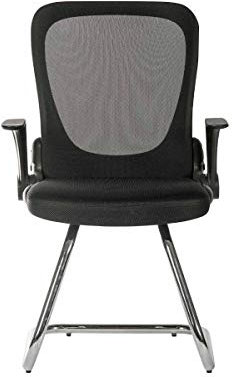 Flip Mesh Back Cantilever Visitor Chair With Flip Up Armrests Black - 6963BLK