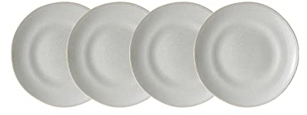 BUTLERS Teller Ø24cm 4er Teller Set MANOR Steinzeug Geschirr | Kuchenteller Frühstücksteller Speiseteller Essteller | Modern & harmonisch | Mikrowellen- & spülmaschinenfest