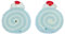 Miniblings Biskuitrolle Ohrstecker Stecker Ohrringe Kuchen Biskuit Biscuit BLAU - Handmade Modeschmuck I Ohrringe Stecker Ohrschmuck
