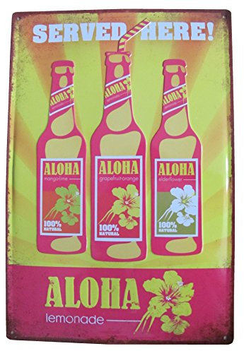 Warsteiner - Aloha Lemonade - Served here - Blechschild 25 x 37 cm