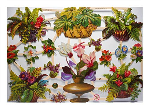 Glanzbilder EF 7296 Blume Pflanze Farn Gesteck Veilchen Posiebilder Deko 808