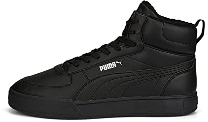 PUMA Unisex Caven Mid WTR Sneaker, Black Black Silver-Ebony, 43 EU