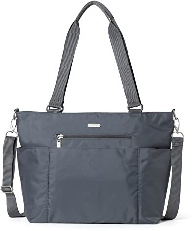 Baggallini Damen Essential Laptop-Tragetasche, Dunkles grau