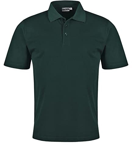 Kids Boys Girls Casual Wear Polo Short Sleeve Plain Smart Pique Knit T Shirt Top (Bottle, 14)