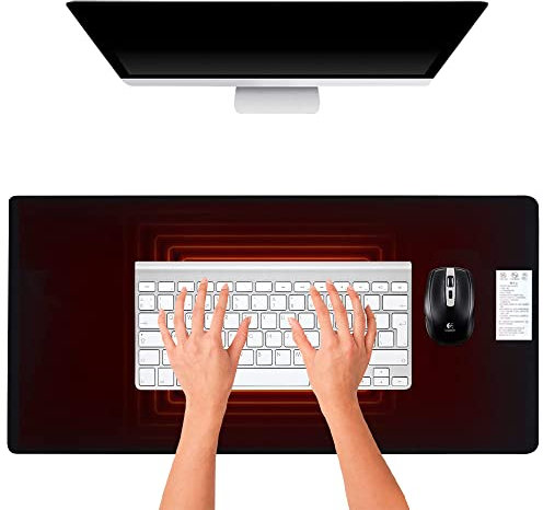 LUFEIS Tapis de Souris avec Fonction Chauffante,Tapis de Souris Chauffant Intelligent,Tapis de Bureau Chauffant,avec 7 Niveaux de Chaleur et arrêt Automatique 4 Heures,pour Le Bureau