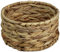 Small Water Hyacinth round baskets for storage Natural colour wicker basket shelves open. Decorative gift box Small bathroom mini tray makeup bathroom Kitchen organiser (Small 14cm, 1x basket)