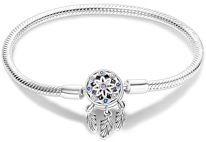Damen Armband 925 Sterling Silber, Armbänder mit Herz Verschluss Moments Schlangen Gliederarmband Armkette Valentinstag Muttertag Geburtstags Weihnachten Geschenk für Frauen Freundin Mama