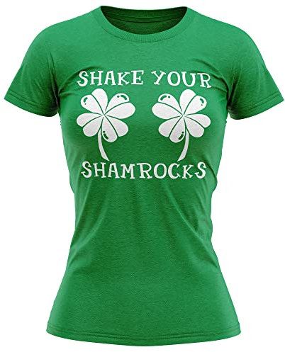 Shake Your Shamrocks - Camiseta para mujer, diseño irlandés del Día de San Patricio, para el Día de los Paddys de Irlanda, verde (Irish Green), M