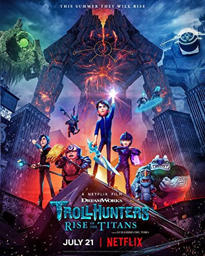 trollhunters rise of the titans 2 A3 Poster on Canvas - Póster de arte de película en varios tamaños para ideas de sala de estar o dormitorio. Imágenes de películas de culto sin bordes Classic Iconic