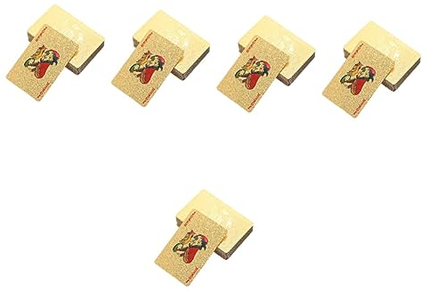 TOYANDONA Kartenspielen 5 Stück 1 Requisiten Sammeln Spielen Kneipe Familie Chinesisch Tragbar Glitzer Poker Deck Aufnahmedecks Lernen -Werkzeuge Punktzahl Party Canasta Spiel Für