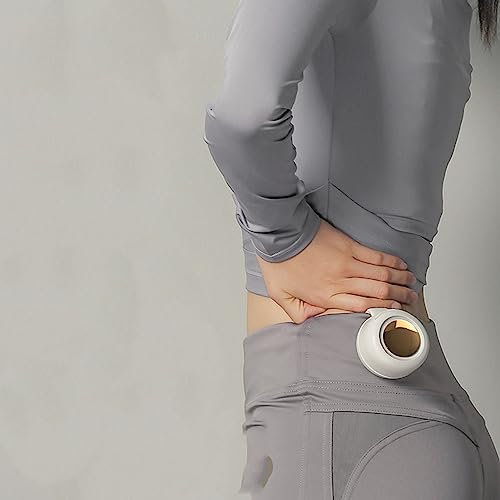 AMONIDA Hanging Waist Fan, Mini Waist Hanging Fan Clip Design ABS Low Noise 900mAh for Outdoor (White)