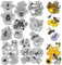 craspire Honey Bee Clear Rubber Stamps Honeycomb Hummel Vintage Flowers Transparente Silikon-Stempelsiegel Für Journaling, Kartenherstellung, Notebook-Dekoration, DIY, Scrapbooking, Handgefertigtes
