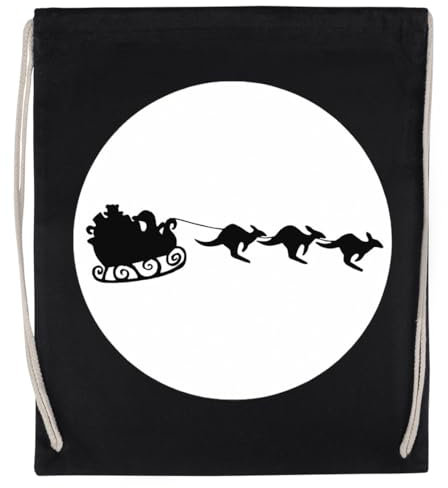 Kwantees Australisches Weihnachten Unisex-Sporttasche, Schwarz, Umweltfreundlicher Sack