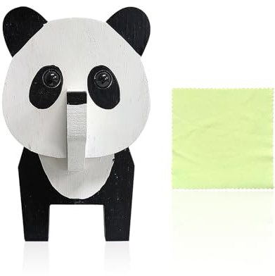 1 supporto per occhiali 3D a forma di panda in legno, puzzle in legno, supporto creativo per spettacoli, supporto per occhiali da sole, decorazione per ufficio e scrivania (panda)