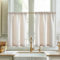 Vangao Scheibengardine Leinenoptik Bistrogardine Uni Modern Küche Schriften Vorhänge Gitter Halbtransparente Paarig Schals für Wohnzimmer Landhaus Kleine Fenster 90x115cm Beige 2er Set