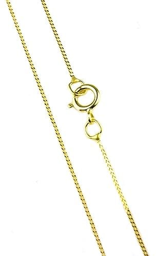 Arranview Jewellery 9ct Yellow Gold 0.5mm Diamond Cut Curb Chain 20/50cm