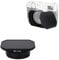 JJC Metall Rechteckig Gegenlichtblende Sonnenblende mit 49mm Adapterring für Fujifilm X100VI X100V X100F X100T X100S X100 X70 mit Slide Kapuze Gap (Schwarz)