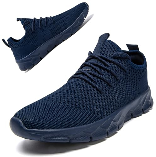 ZGPWZWL Damen Turnschuhe Sneaker Schuhe Sportschuhe Tennisschuhe Walkingschuhe Laufschuhe rutschfest Atmungsaktiv Leichtgewichts Straßenlaufschuhe,Dunkelblau EU 40